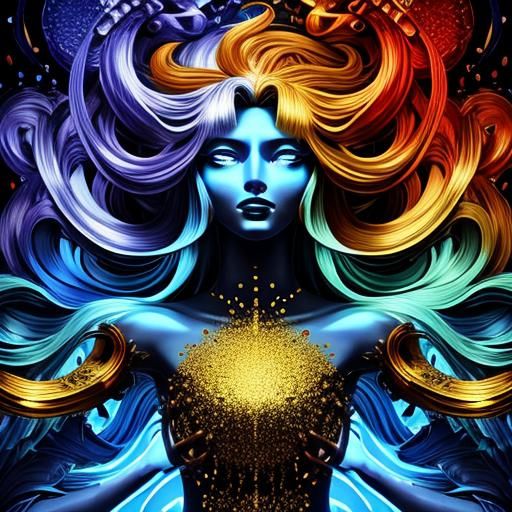 Surrealistic Glamorous Psychedelic Color Masterpiece in 8k