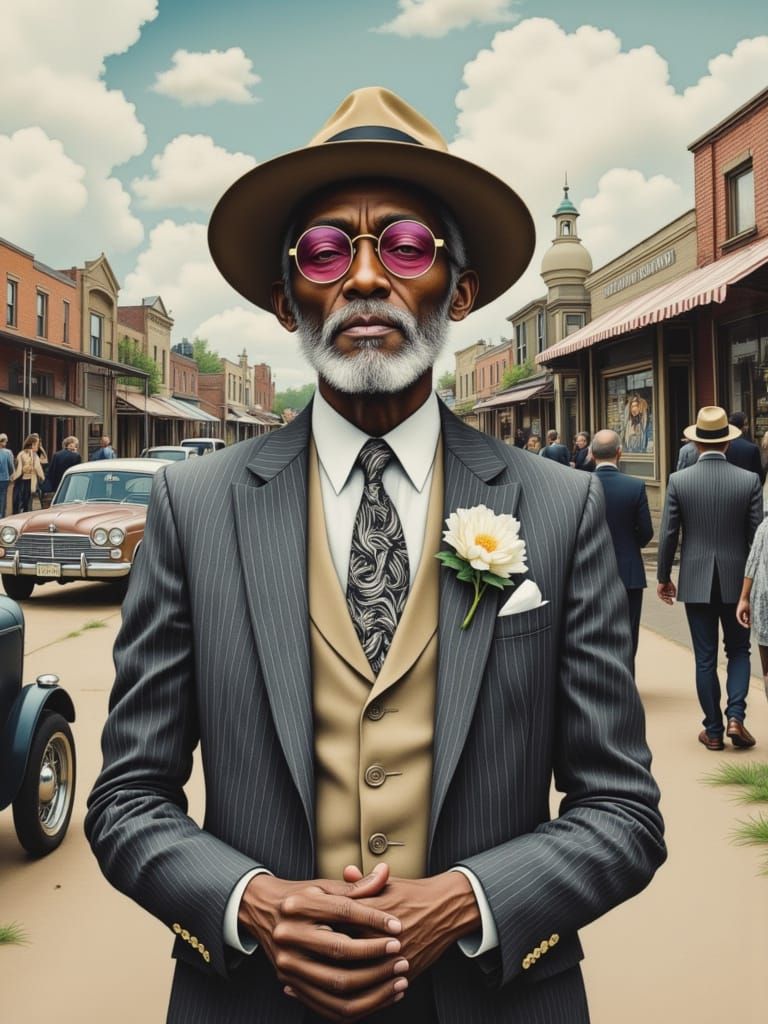 Confident Gentleman at Vintage Market