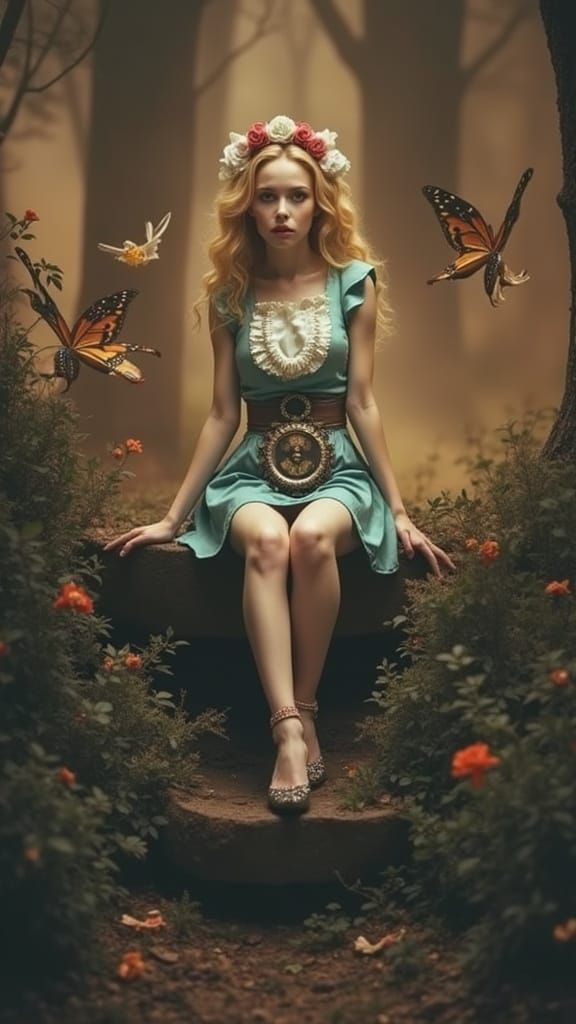 Alice in Wonderland Portrait in Vibrant, Epic Style