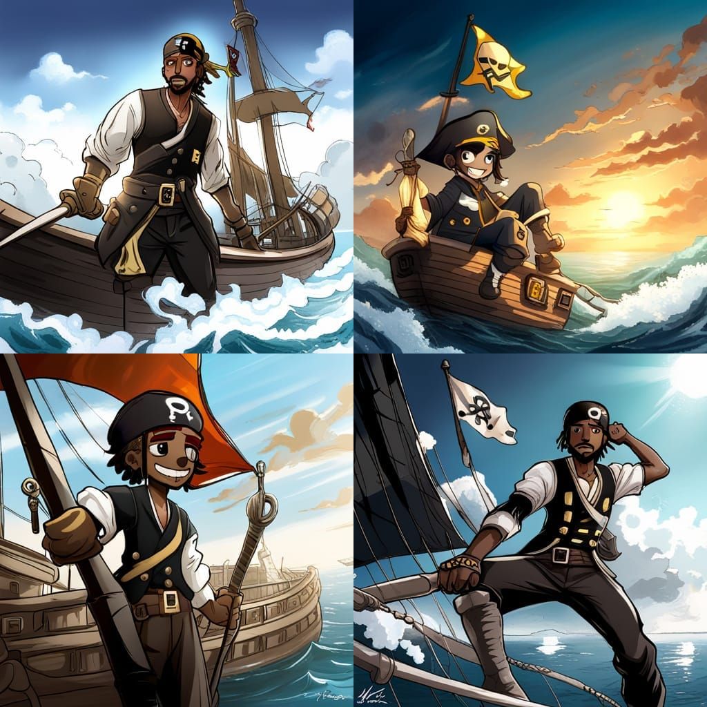 Andrew McCutchen Jolly Roger Flag, Anime Style