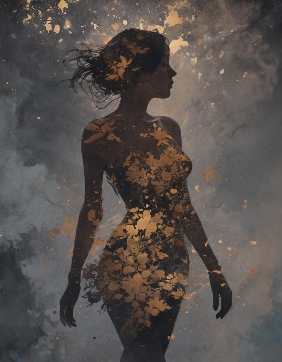 Dreamscape Silhouette in Double Exposure Fine Art