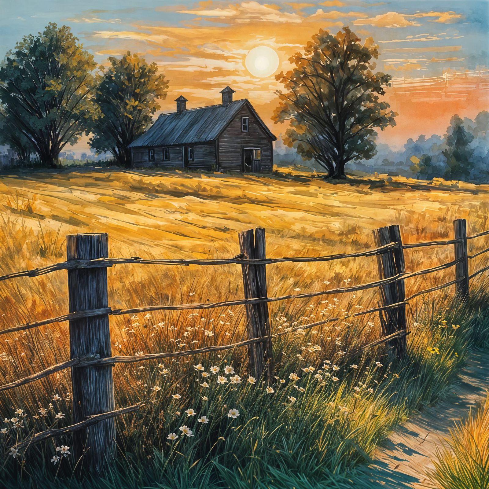 AI Generated Fence Image