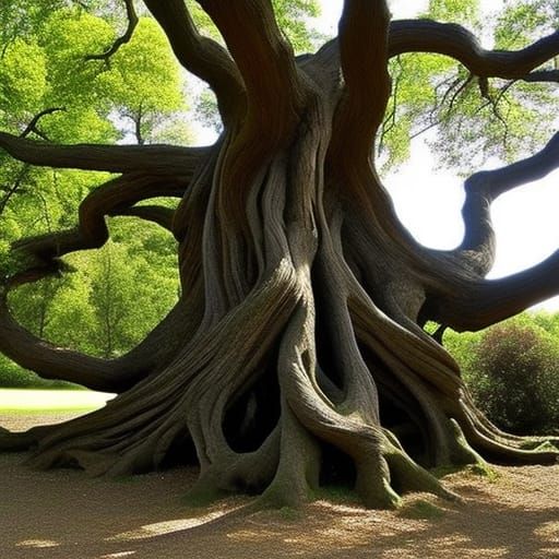 Magnificent Gnarled Old Tree Image
