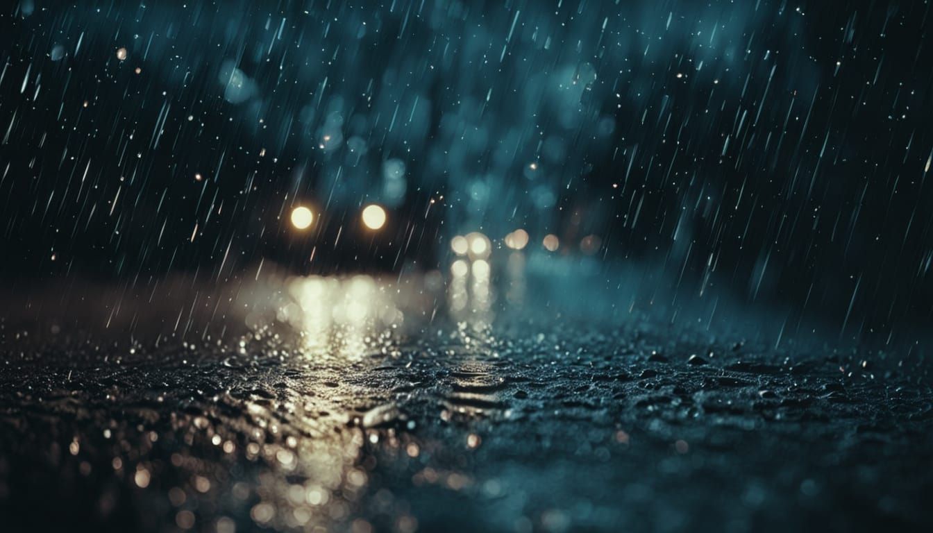 Hyperrealistic Rain of Starlight Cinematic Film Still
