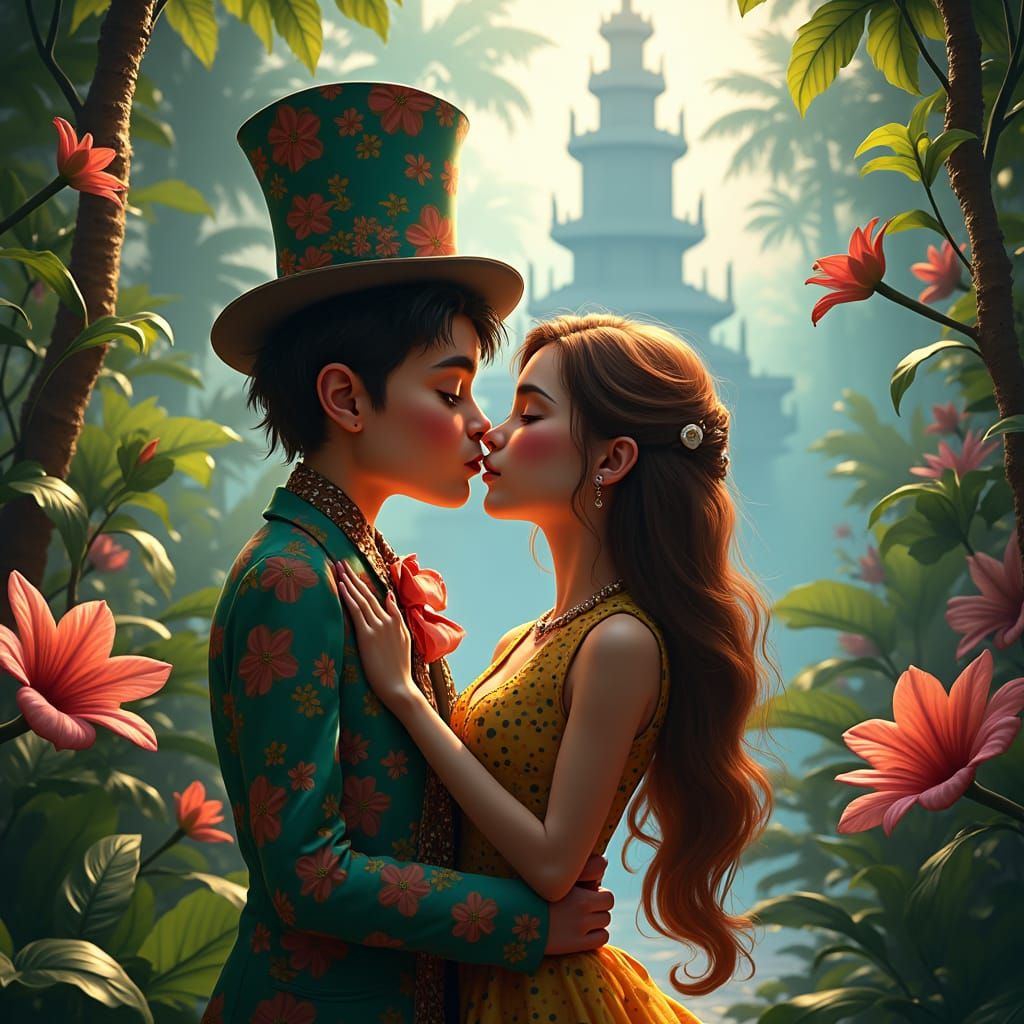 Cornelius Cummings and Riley Ceislar Kiss in Paradise