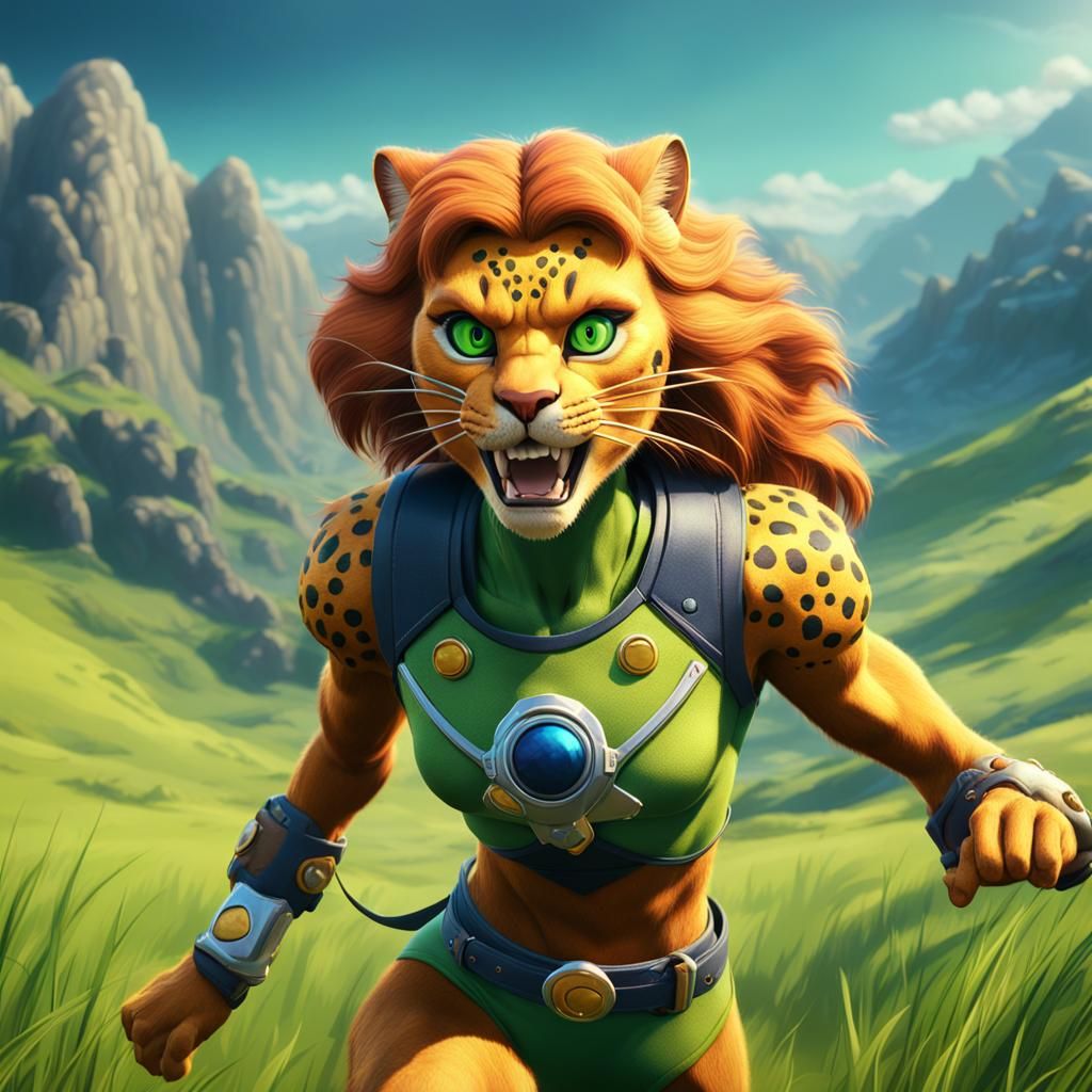 Cheetara of Thundercats Portrait in Detailed Matte Painting