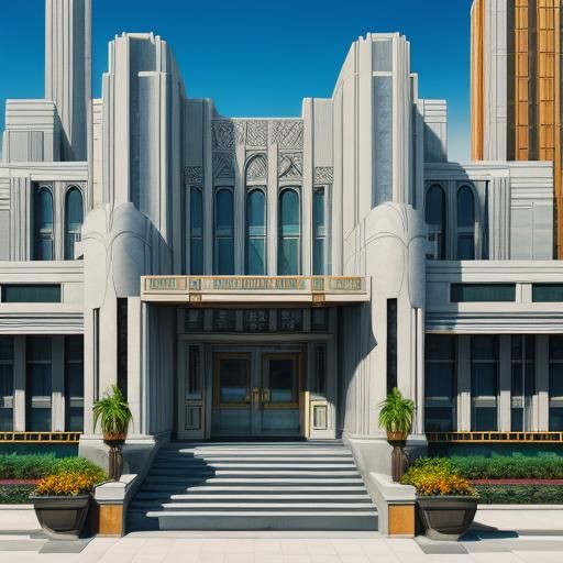 Art Deco Town with Intricate Architecture