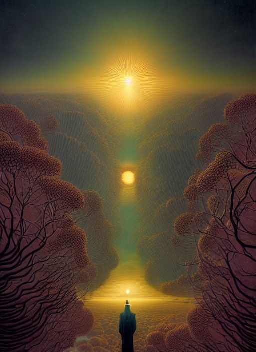 Dying Star Anatomy: Surreal Digital Illustration