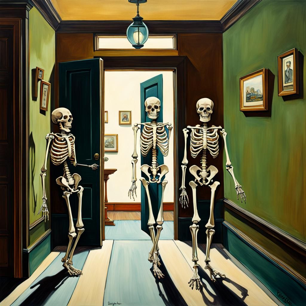 Skeletons x-rays doctor office