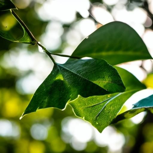 Leaf in Early Morning Sunlight: Professional Photography