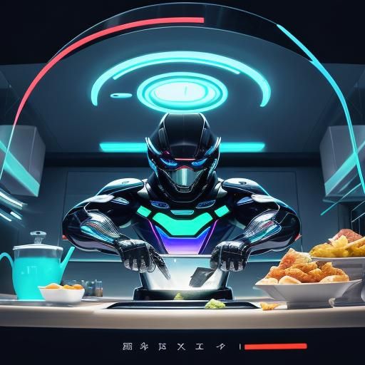 Futuristic Kitchen: Tuna Sandwich Preparation