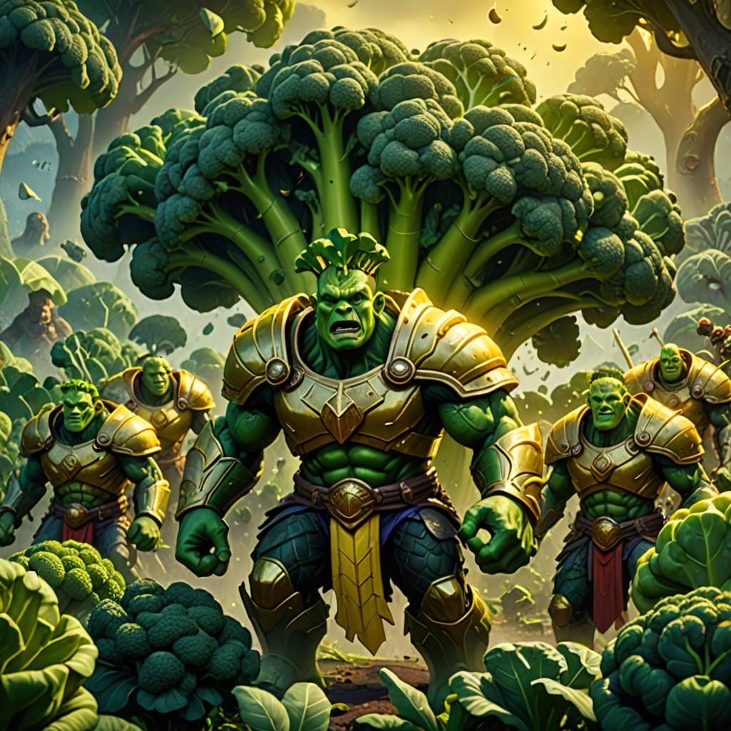 Banana Warrior Leads Fruit Troops in Epic Battle