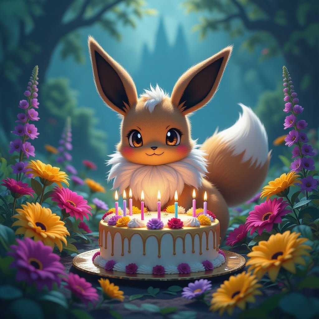 Eevee's Dark Fantasy Birthday Celebration
