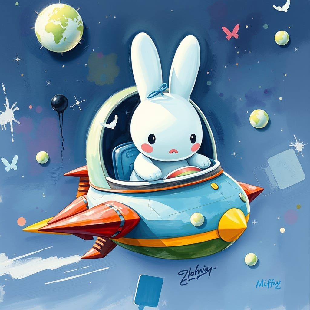 Miffy Bunny Spaceship