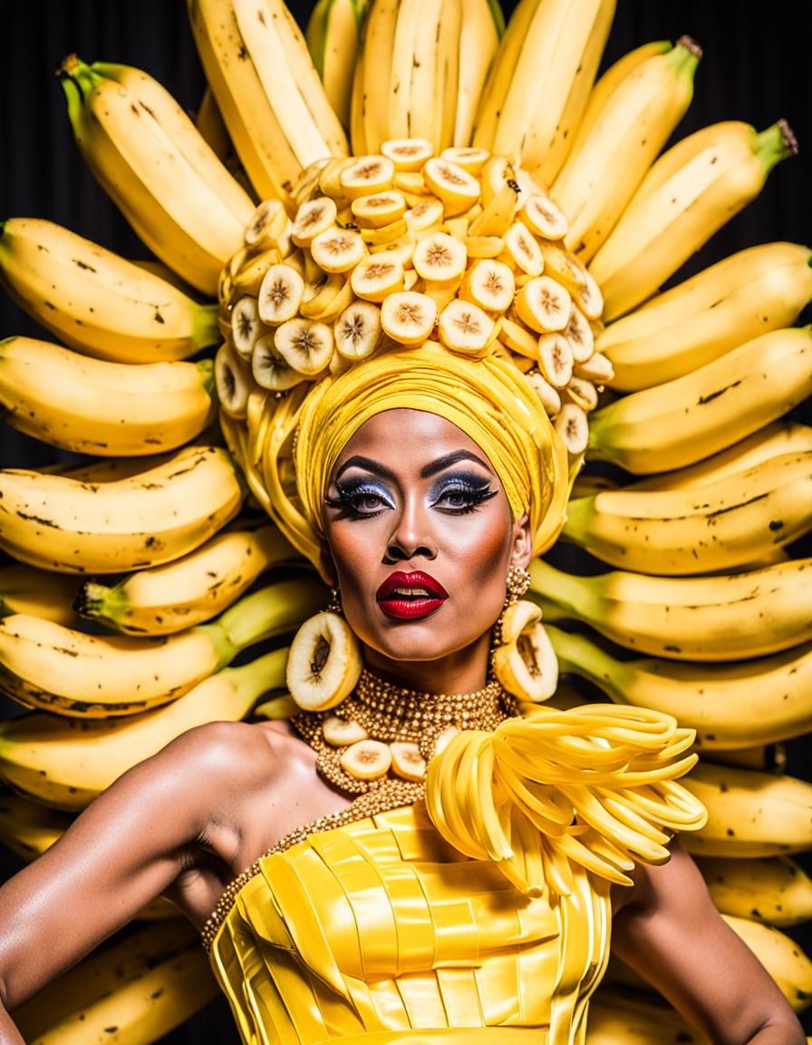Banana Dress Portrait of a Drag Queen