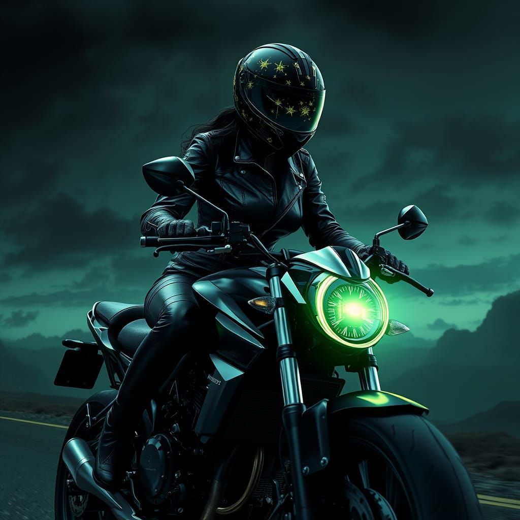 She Rides the Tenebris Flux: Sky Venom.
"She's not a girl - she's a warning."