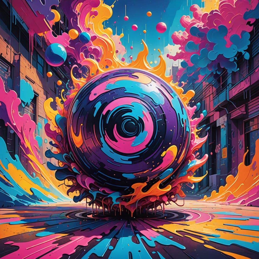Surreal Cosmic Vortex: Iridescent Colors in Neon and Pastel ...