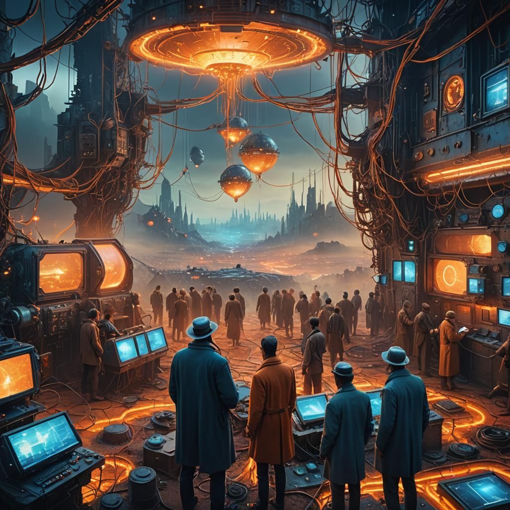 Earth Under AI Control: A Matte Painting