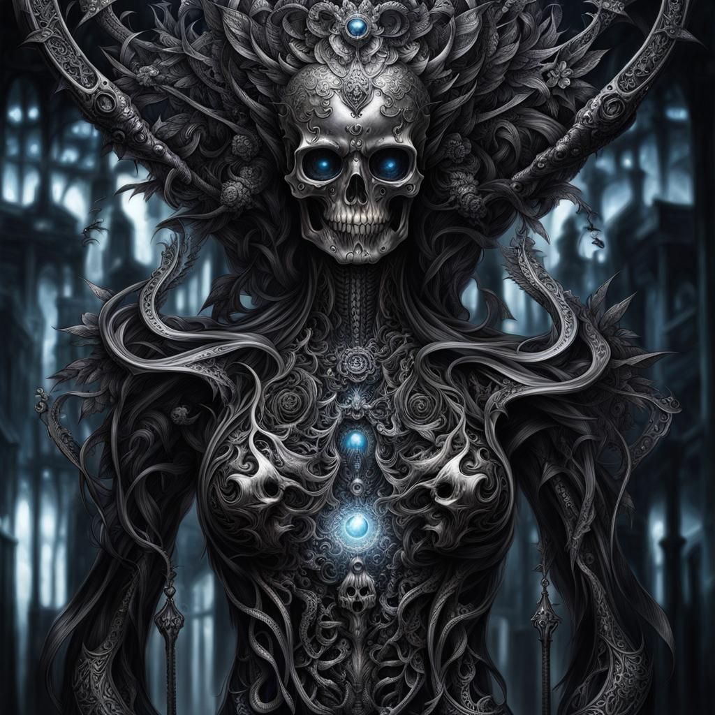 Steampunk Metal Skeleton: Hyperrealistic Concept Art