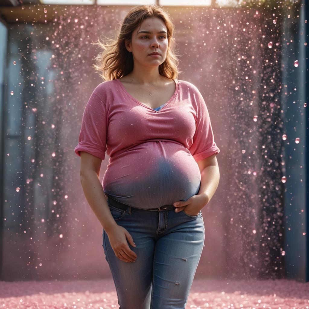 Hyperrealistic Portrait of Heavily Overweight Woman