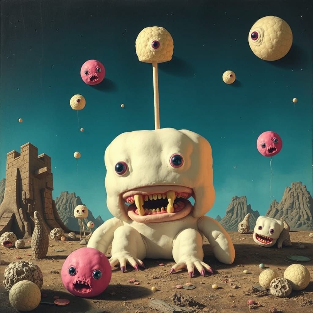 Disturbing Marshmallowpunk Album Cover Creature