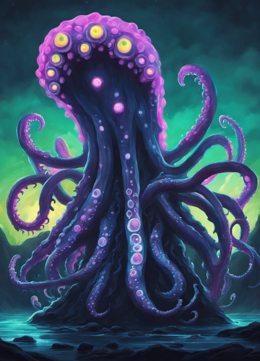 Bioluminescent Tentacle Monster