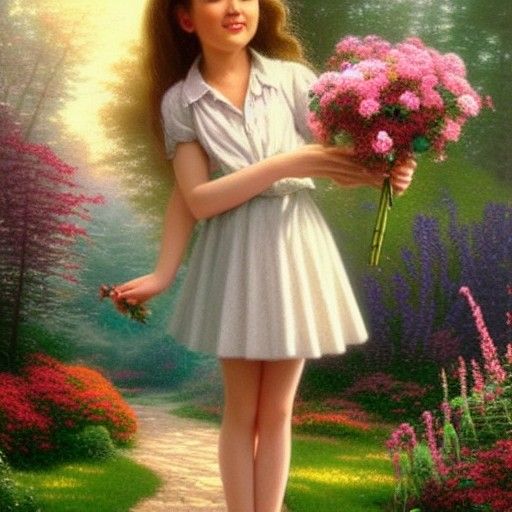 School Boy in Skirt: Ethereal Fantasy Art