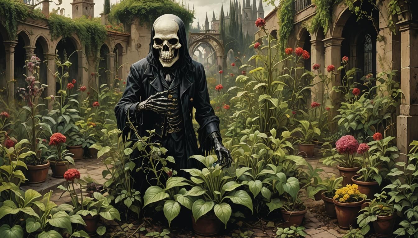 Sinister Gothic Poison Garden of Horror