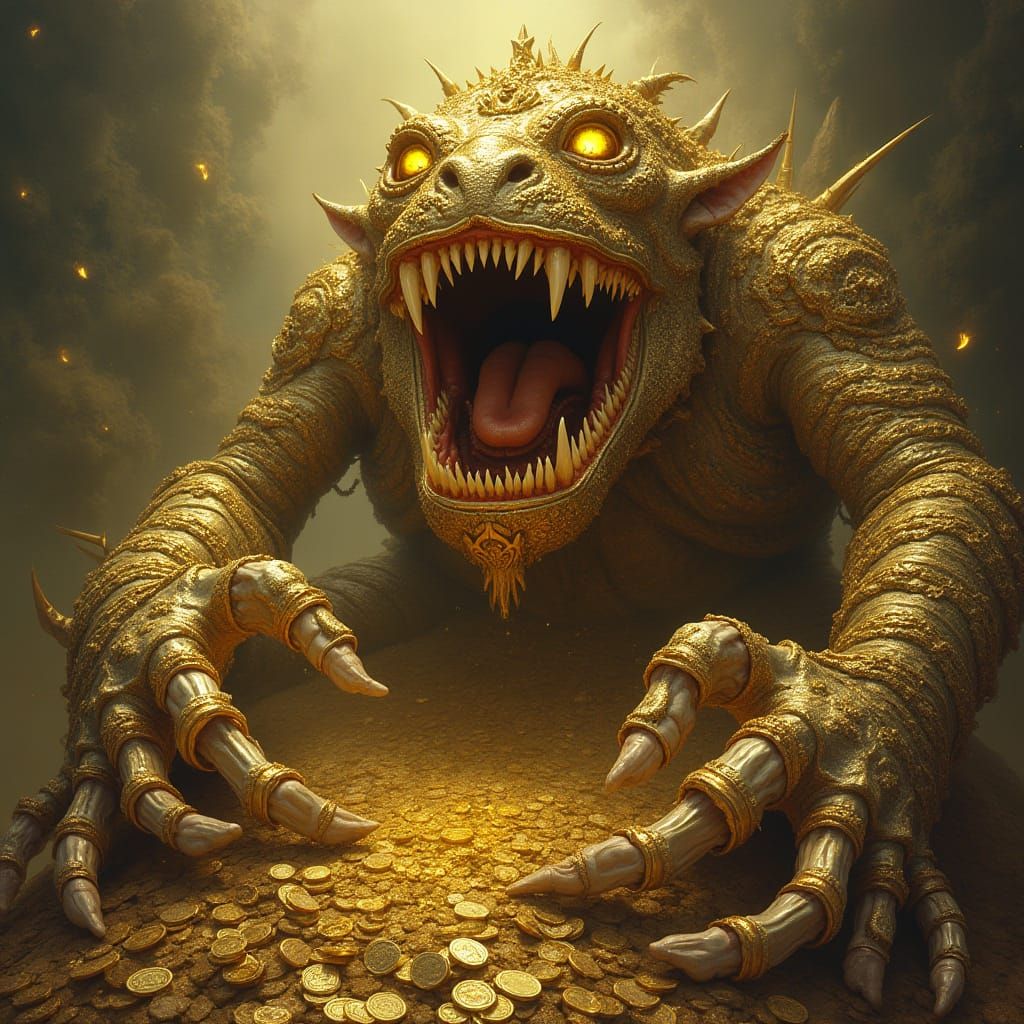 Gilded Greed Creature on Treasure Mountain