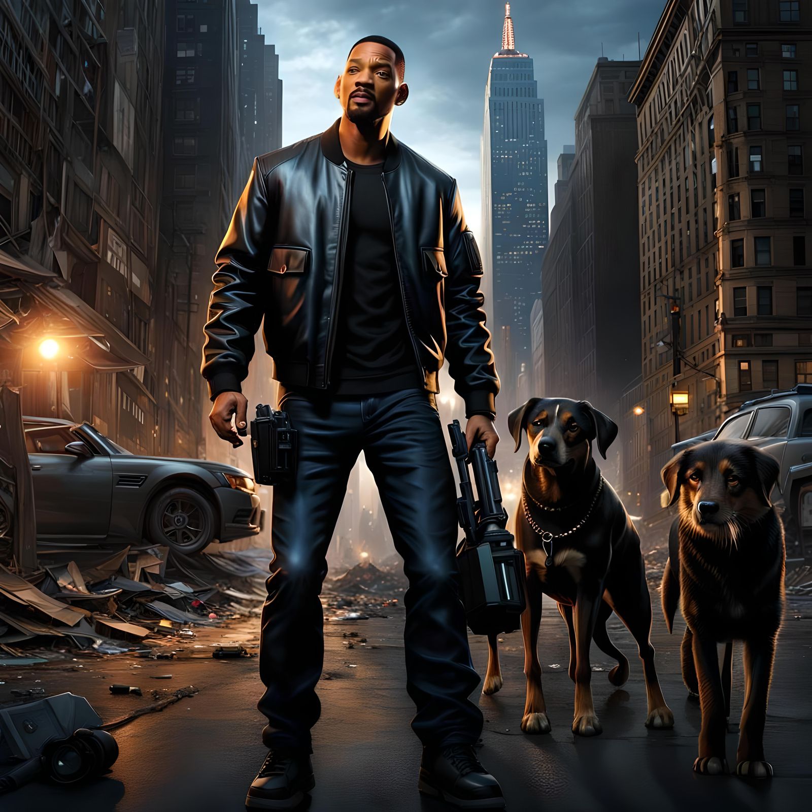 Will Smith in Apocalyptic New York: Hyperrealist Art