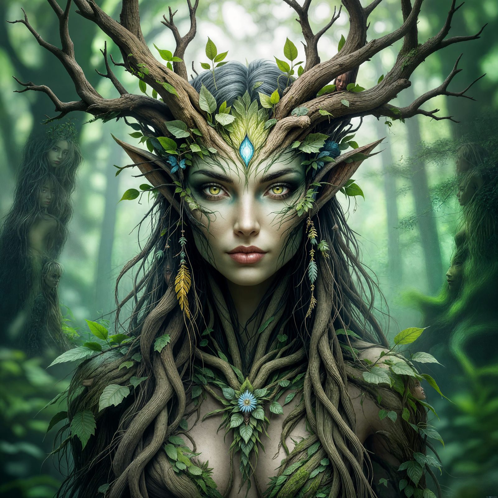 Forest Spirit in Primeval Woods