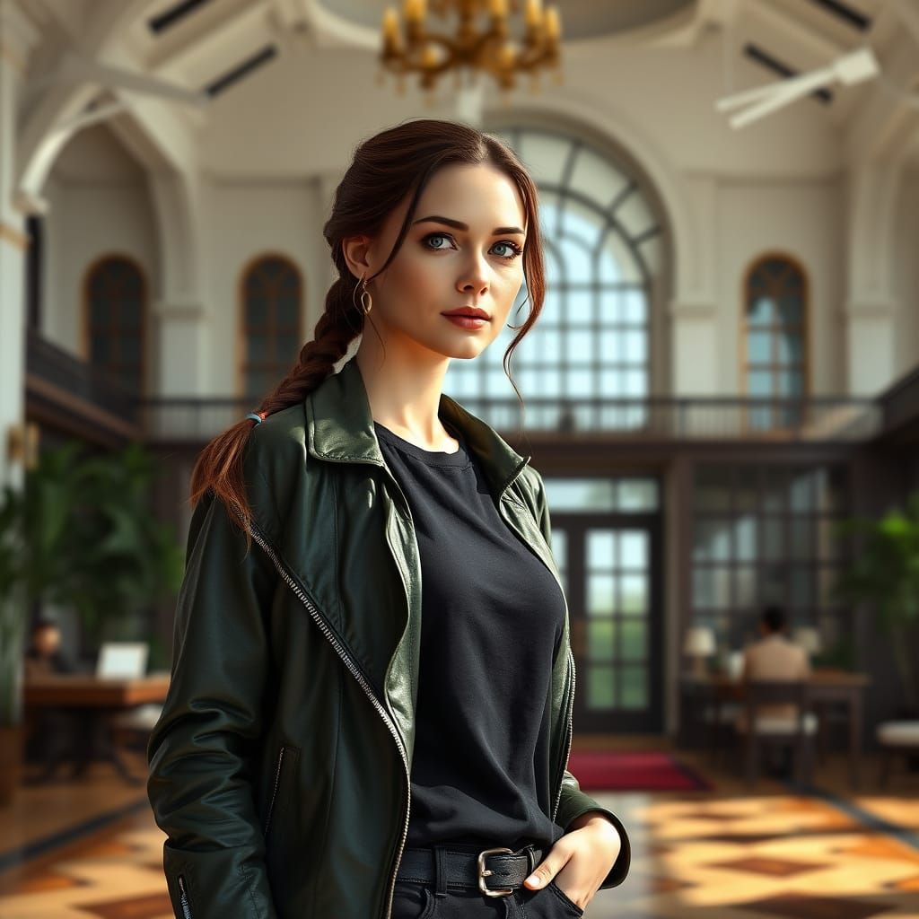 Natalie Portman as Teacher in Chic Academy, Splash Art