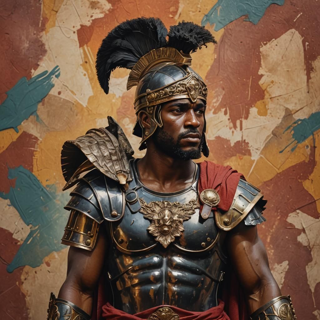 Hyperrealistic Roman Warrior Portrait