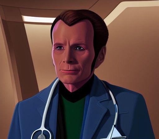 Genderbent Star Trek Doctor Crusher Portrait