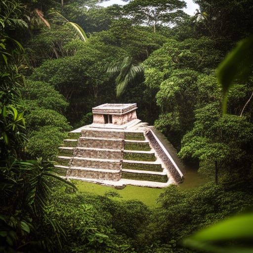 Mayan temple in the jungle