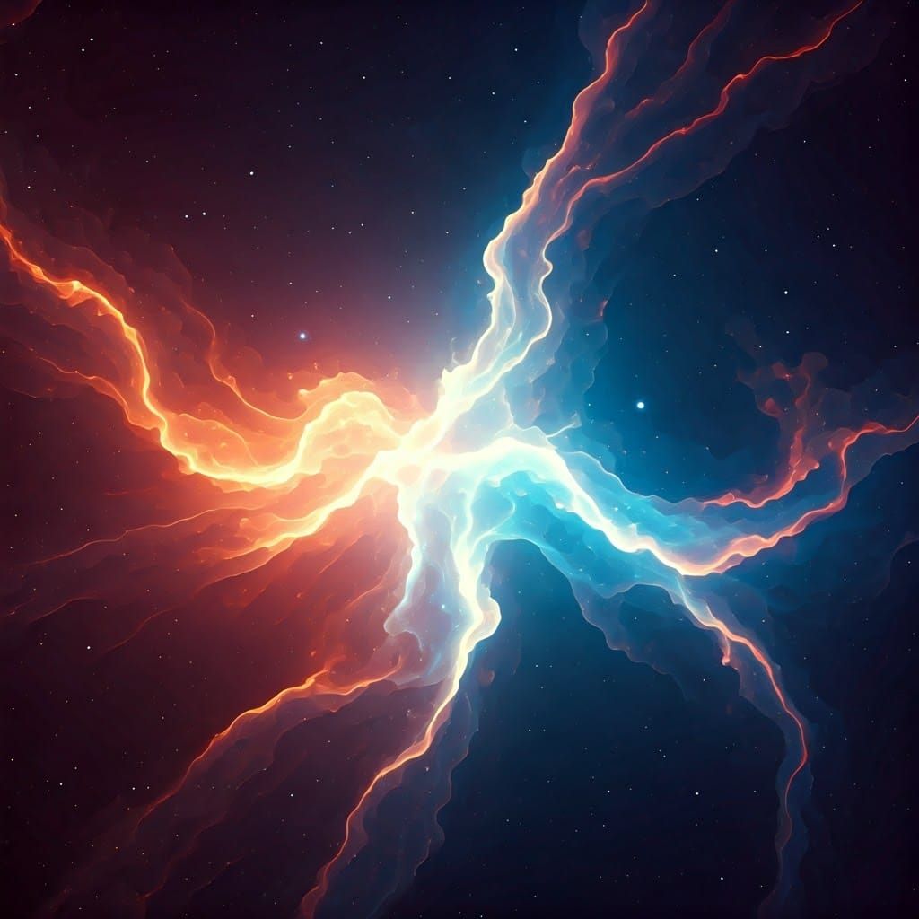 Ethereal Space Nebula in Watercolor Style