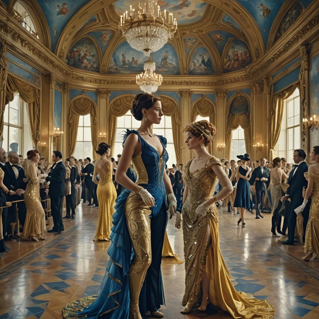 Art Deco Chorus Line in Ornate Ballroom