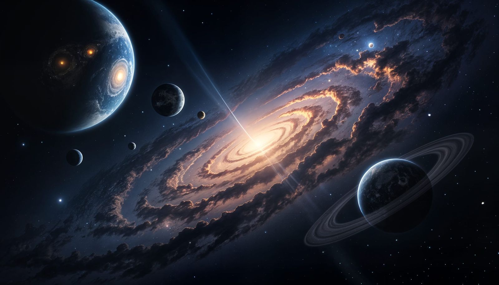 Hyperrealistic Exoplanetary System with Three Moons