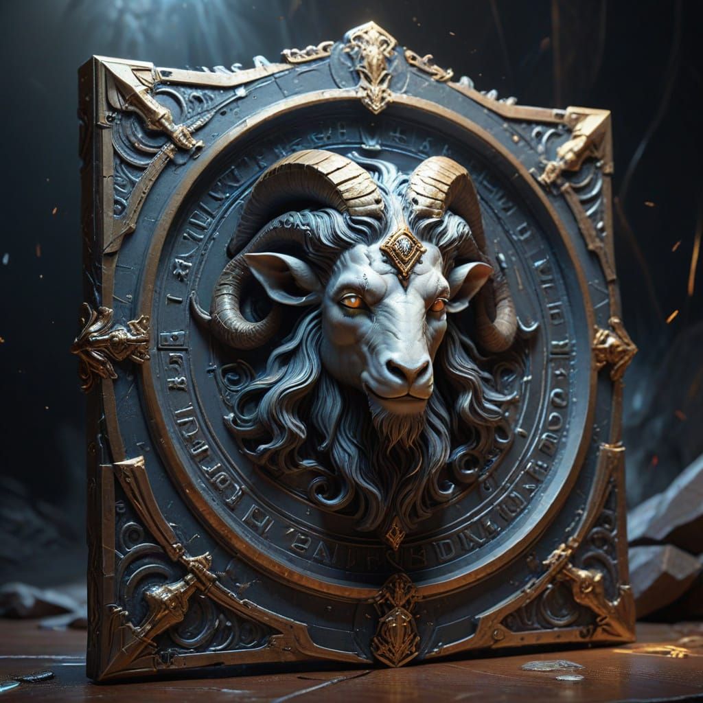 Ancient Greek Warrior Stands Before Luminous Shield with Med...