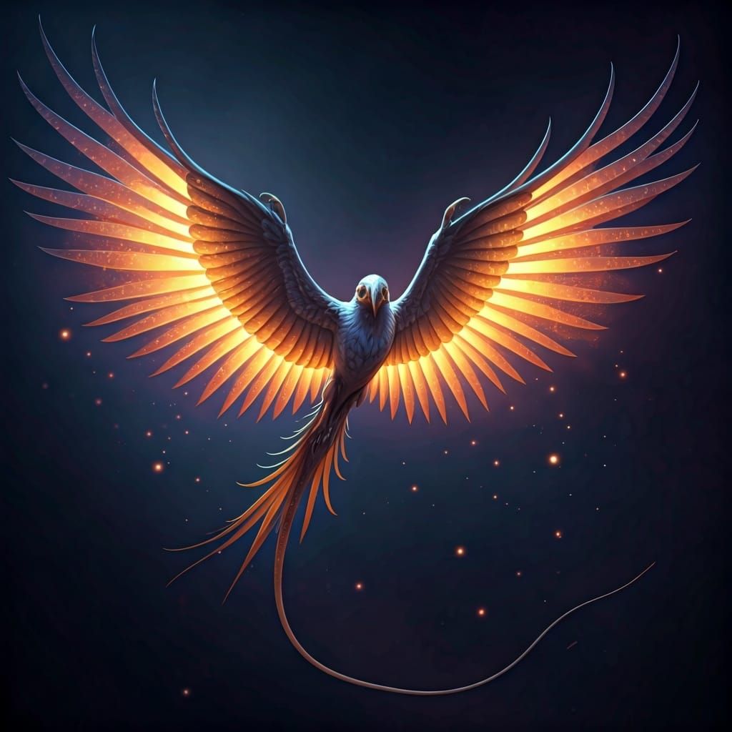 Rare Stratospheric Cryptid with Solar Plumage