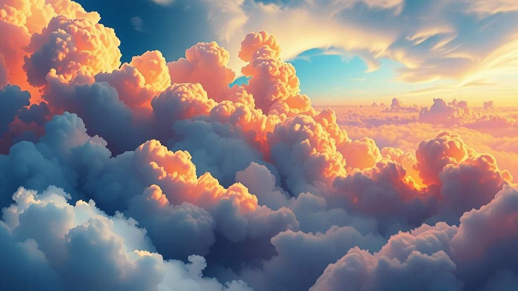 Romanticism Meets Retro-Futurism in Watercolor Landscape