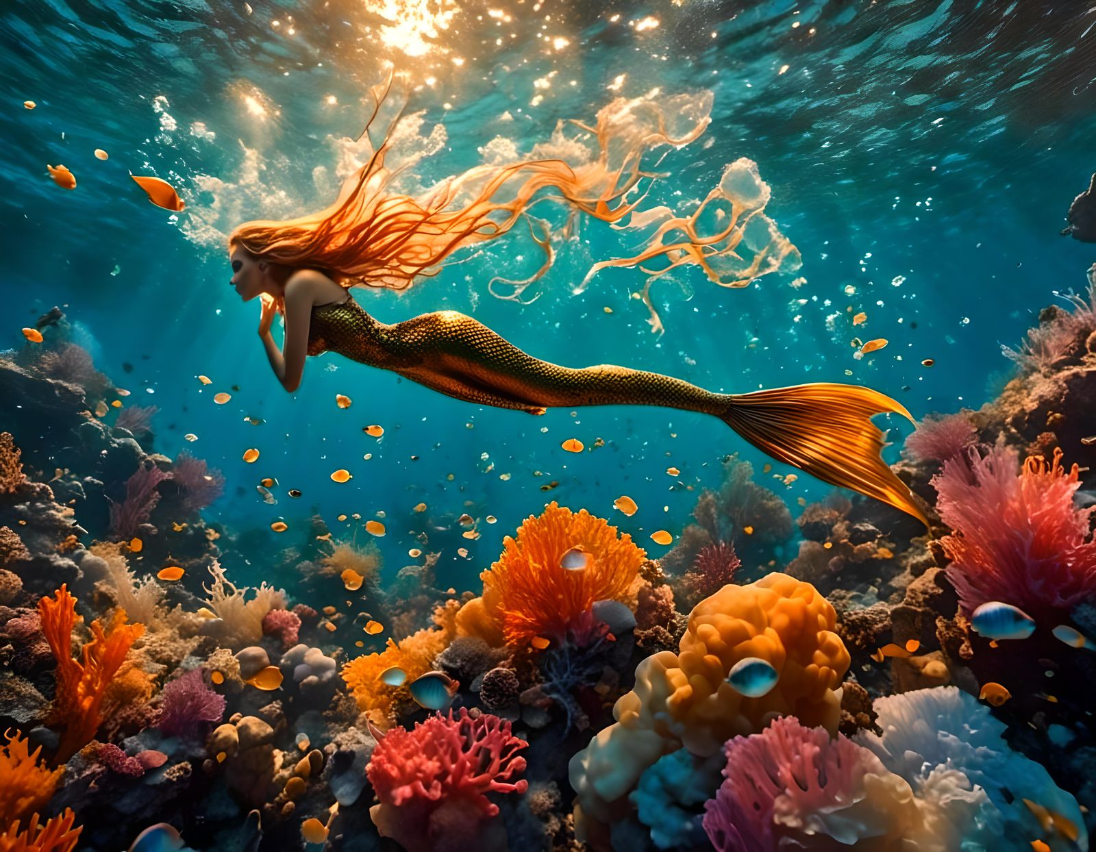MERMAID ON THE REEF