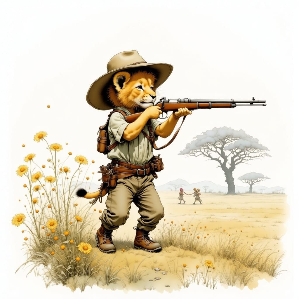 Lion club on safari.