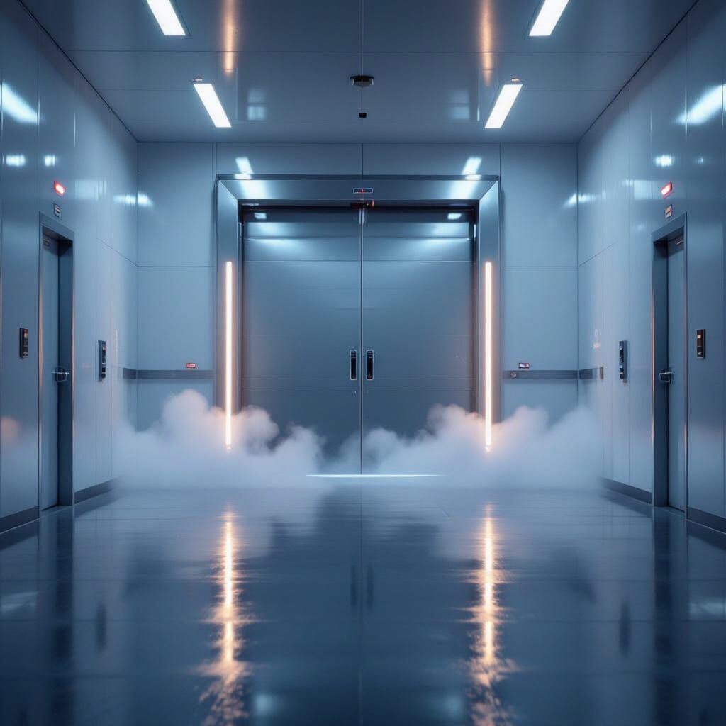 Ultra-Realistic Cold Storage Facility Interior in 8K