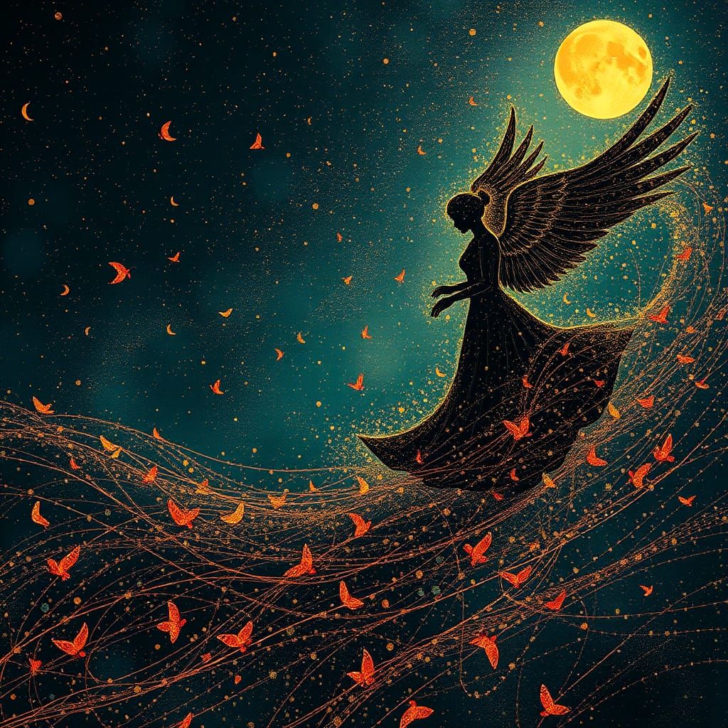 Celestial Flight: A Visionary Journey