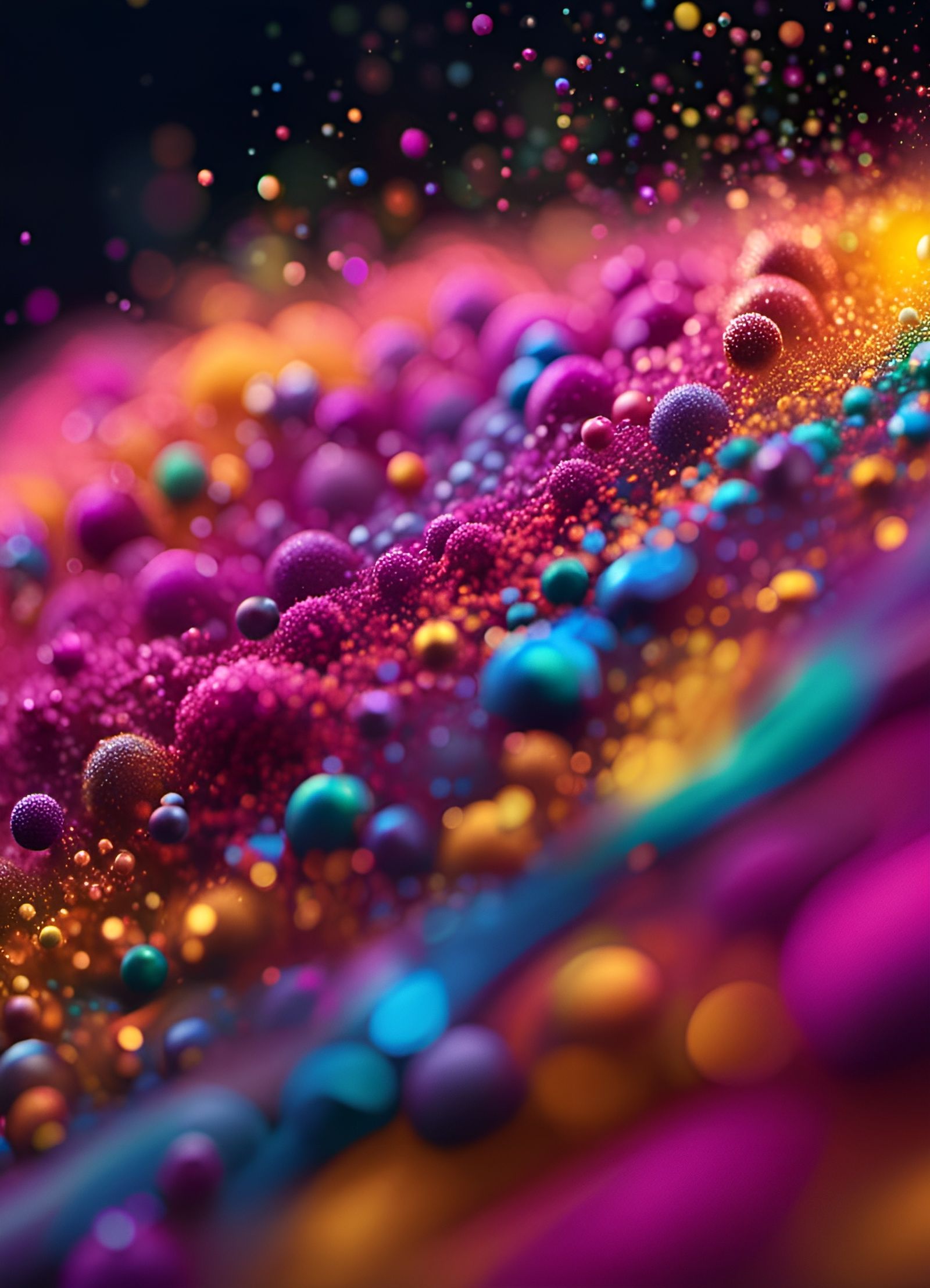 Iridescent Holi colour pigments