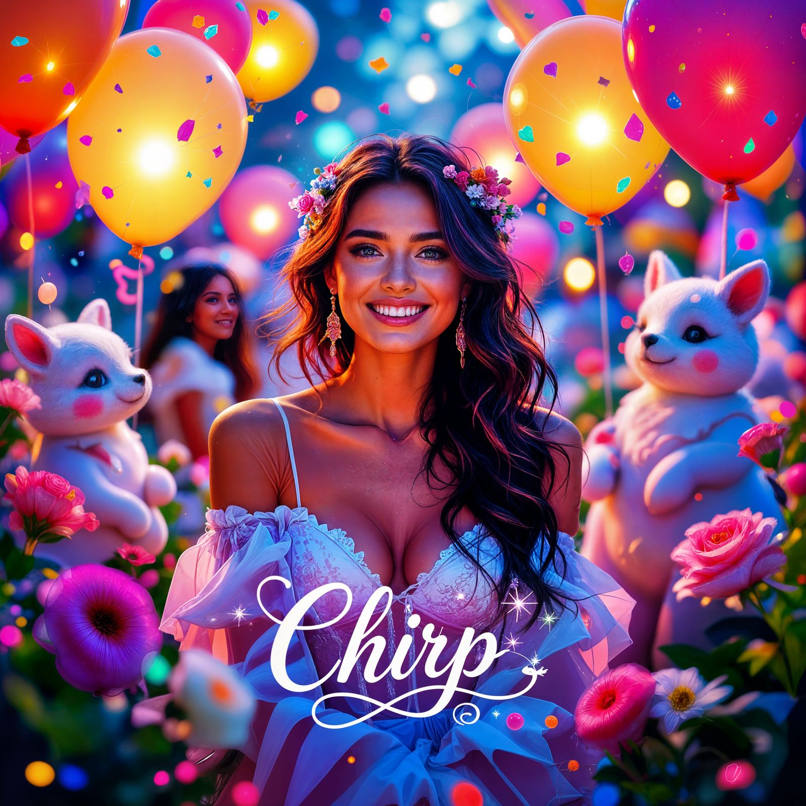 Magical Surreal Birthday Celebration in Dreamlike Style