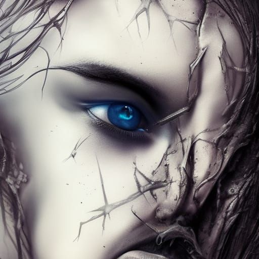 Devil Portrait in Art Nouveau Style