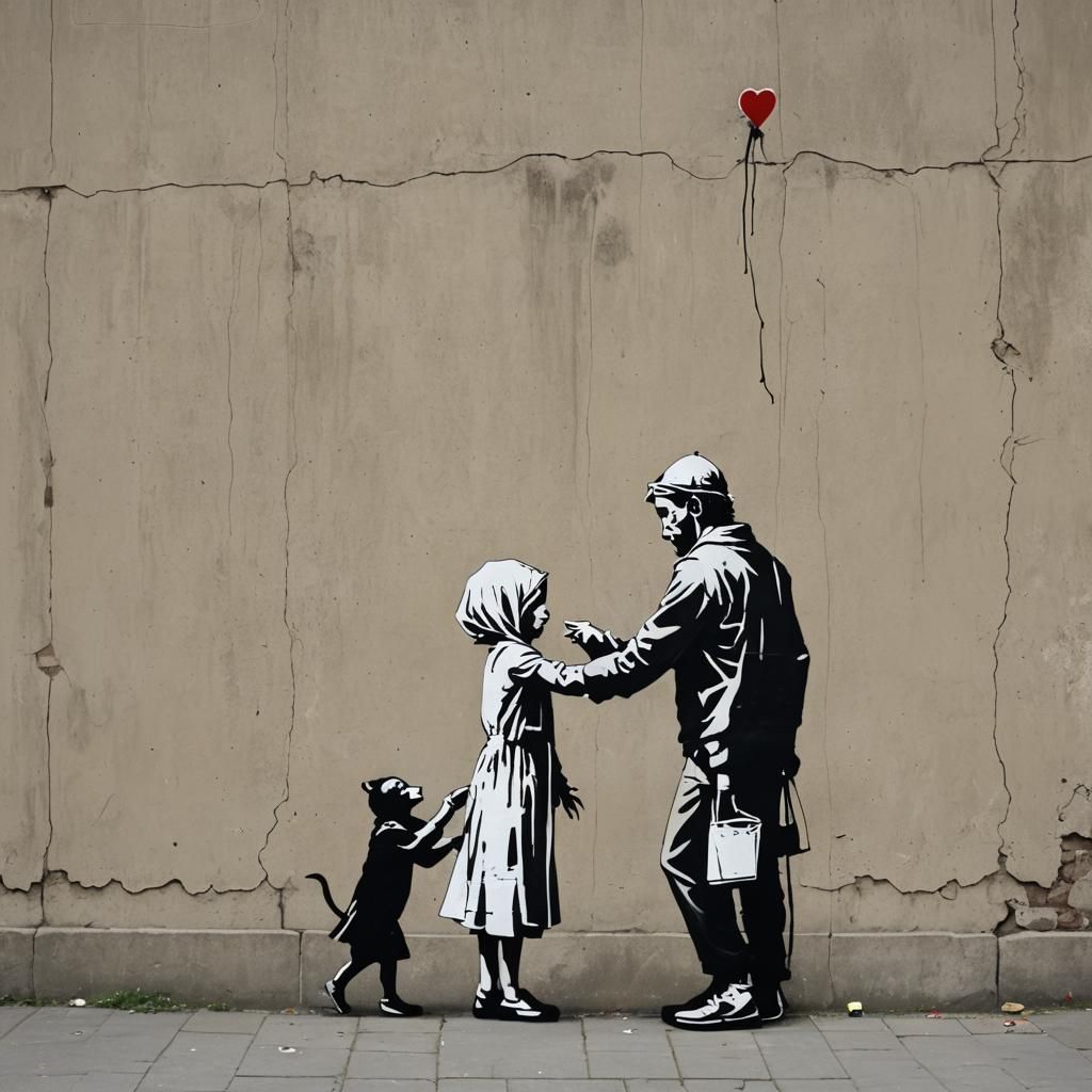 Acts of Mercy in Banksy Style