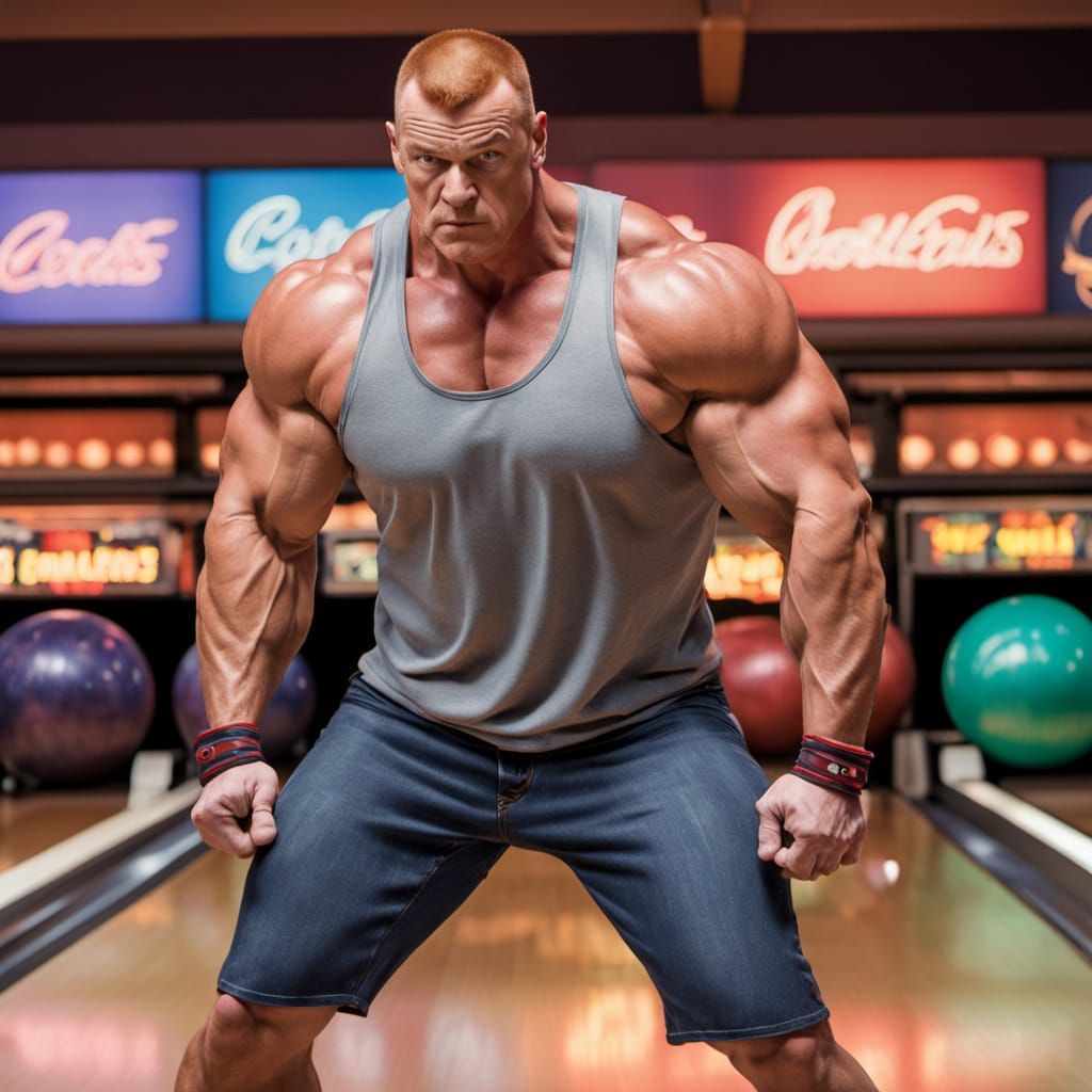 Massive Bodybuilder Throws Bowling Ball